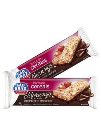 Barra de Cereais - Morango com Chocolate